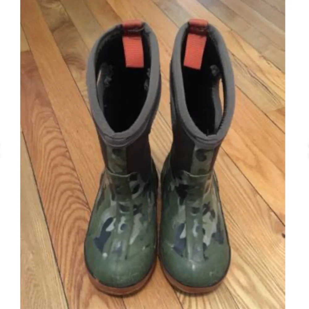 Bogs Green Camouflage Kids Winter Boot
